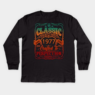 Vintage 1977 Limited Edition 47 Year old 47th Birthday Kids Long Sleeve T-Shirt